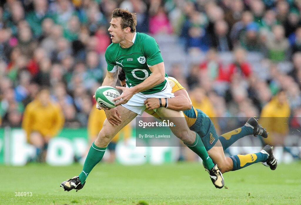 15 November 2009; Tommy Bowe, Ireland, in action against Digby Ioane, Australia. Autumn International Guinness Series 2009, Ireland v Australia, Croke Park, Dublin. Picture credit: Brian Lawless / SPORTSFILE