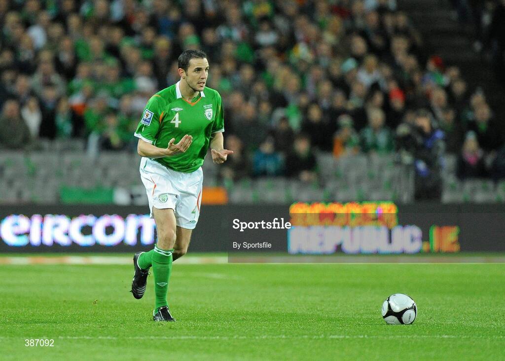14 November 2009; John O'Shea, Republic of Ireland. FIFA 2010 World Cup Qualifying Play-off 1st Leg, Republic of Ireland v France, Croke Park, Dublin. Photo by Sportsfile