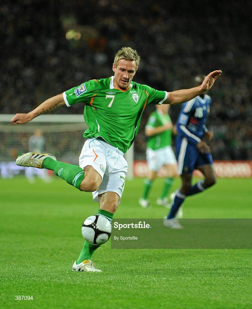 14 November 2009; Liam Lawrence, Republic of Ireland. FIFA 2010 World Cup Qualifying Play-off 1st Leg, Republic of Ireland v France, Croke Park, Dublin. Photo by Sportsfile