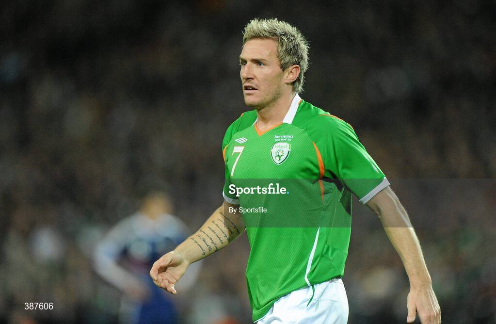 14 November 2009; Liam Lawrence, Republic of Ireland. FIFA 2010 World Cup Qualifying Play-off 1st Leg, Republic of Ireland v France, Croke Park, Dublin. Photo by Sportsfile