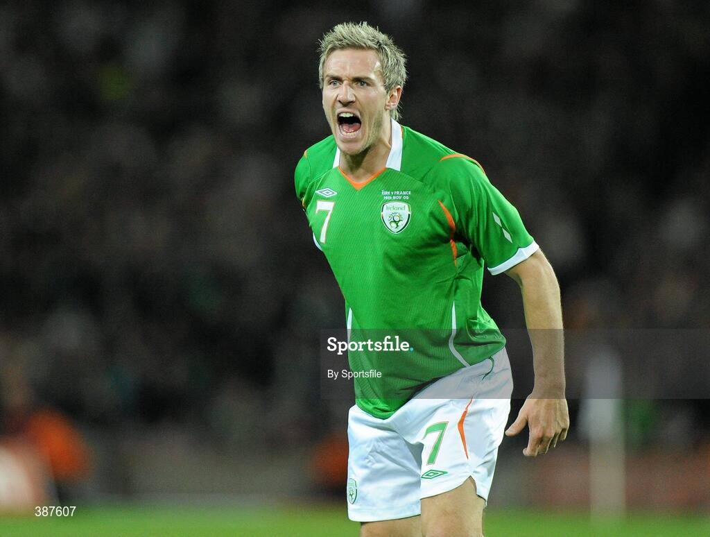 14 November 2009; Liam Lawrence, Republic of Ireland. FIFA 2010 World Cup Qualifying Play-off 1st Leg, Republic of Ireland v France, Croke Park, Dublin. Photo by Sportsfile