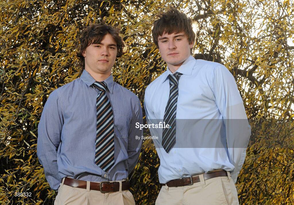 20 November 2009; Rugby players Ben Doyle and Jordan Egan, right, who were both awarded UCD Sports Scholarships for 2009/10 at a reception in Belfield today. O'Reilly Hall, UCD, Belfield, Dublin. Photo by Sportsfile