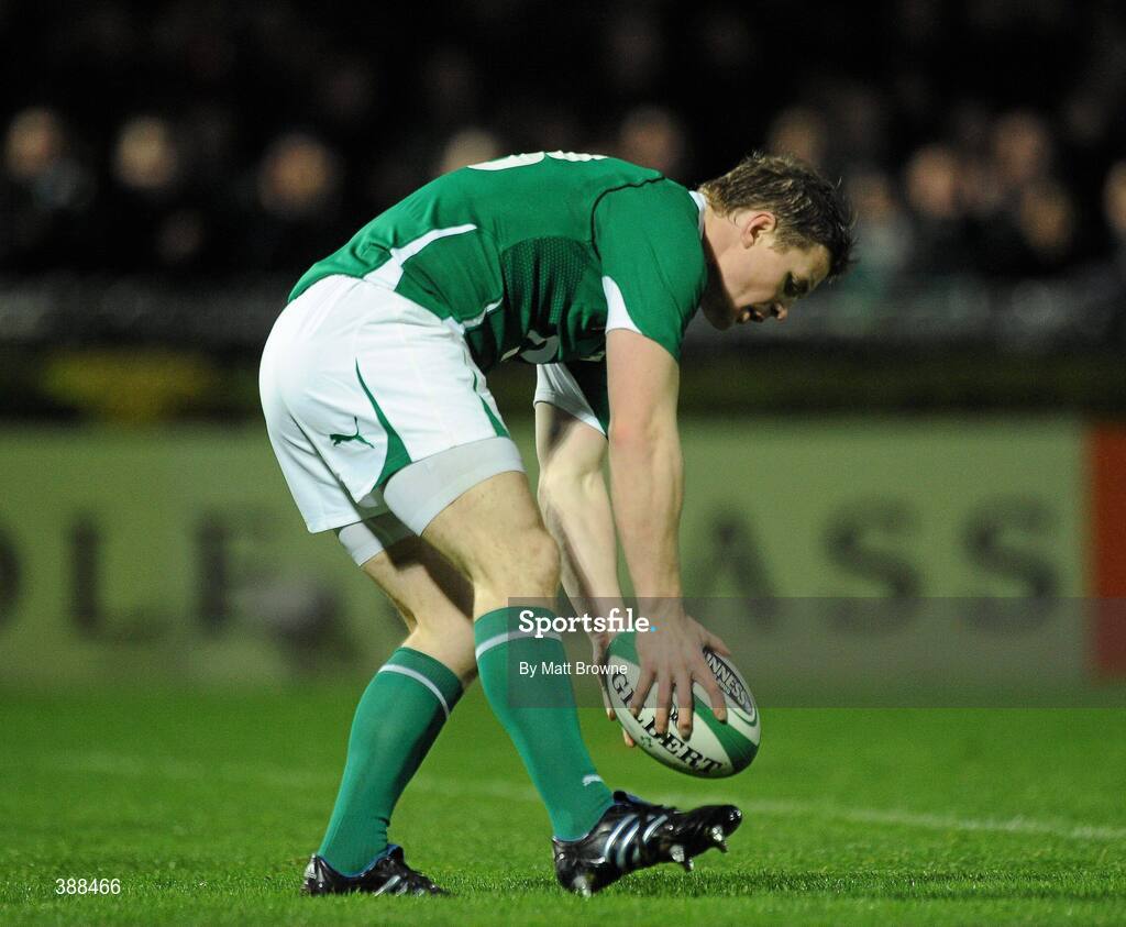 21 November 2009; Brian O’Driscoll, Ireland, touches down for his side's second try. Autumn International Guinness Series 2009, Ireland v Fiji, Royal Dublin Society, Ballsbridge, Dublin. Picture credit: Matt Browne / SPORTSFILE