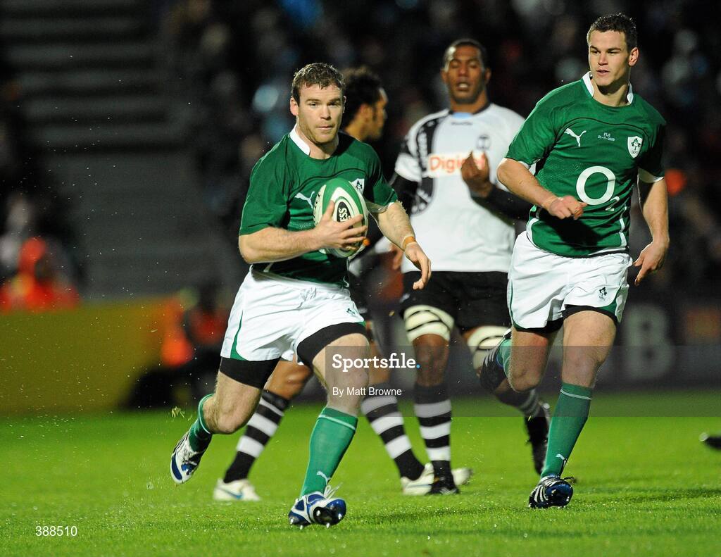 21 November 2009; Gordon D'Arcy, Ireland, in action against  Fiji. Autumn International Guinness Series 2009, Ireland v Fiji, Royal Dublin Society, Ballsbridge, Dublin. Picture credit: Matt Browne / SPORTSFILE