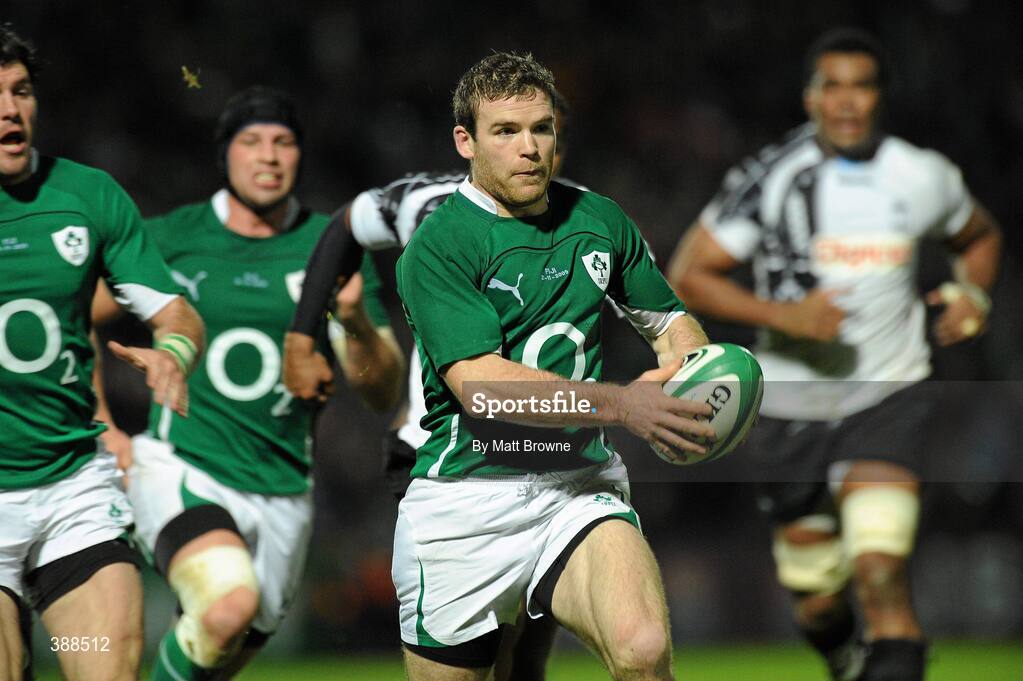 21 November 2009; Gordon D'Arcy, Ireland, in action against Fiji. Autumn International Guinness Series 2009, Ireland v Fiji, Royal Dublin Society, Ballsbridge, Dublin. Picture credit: Matt Browne / SPORTSFILE