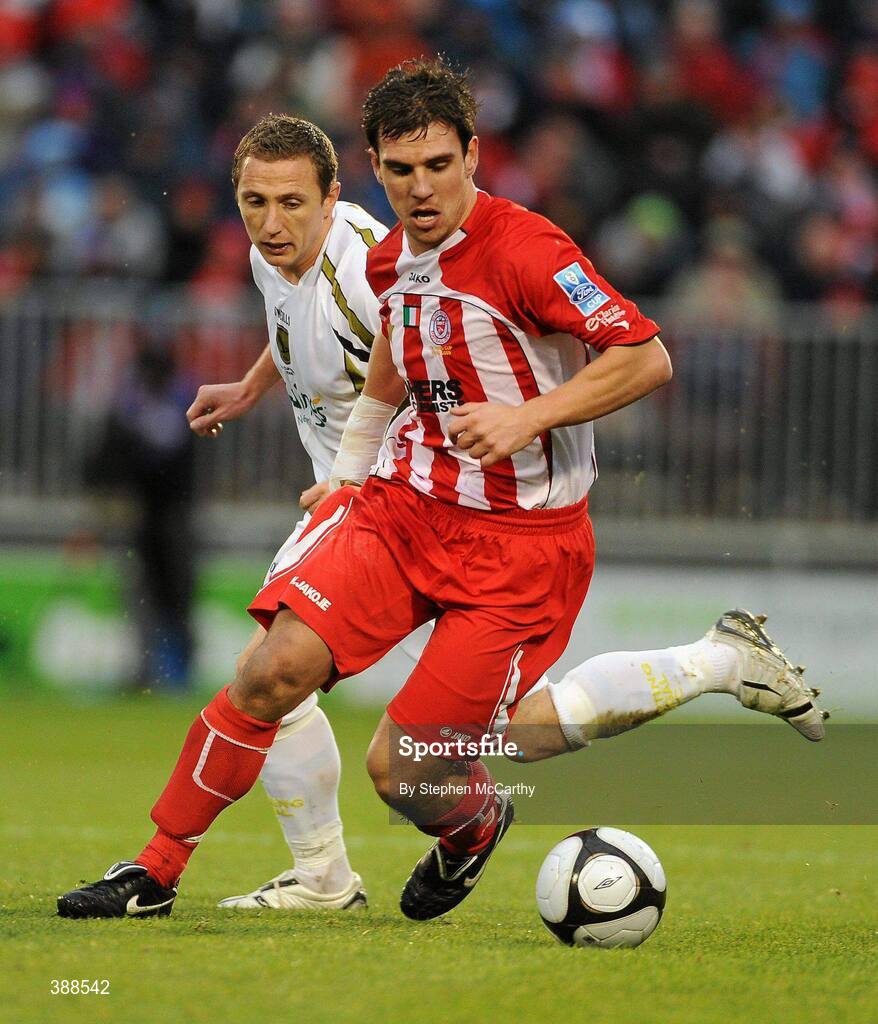 22 November 2009; Gary O'Neill, Sporting Fingal, in action against Gavin Peers, Sligo Rovers. FAI Ford Cup Final, Sligo Rovers v Sporting Fingal, Tallaght Stadium, Dublin. Picture credit: Stephen McCarthy / SPORTSFILE