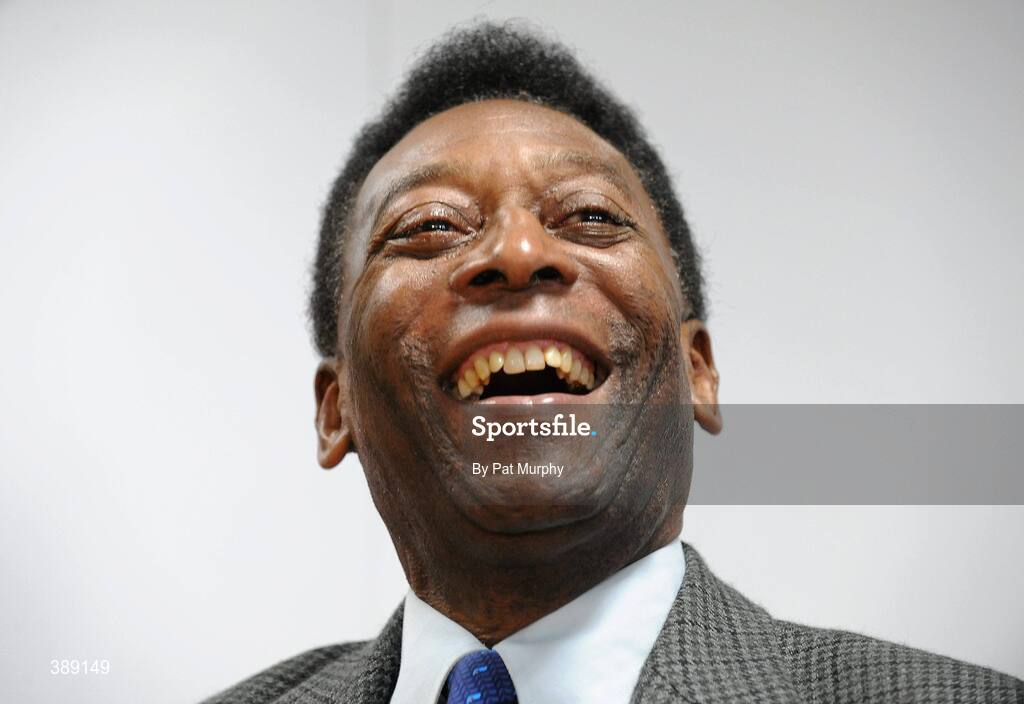26 November 2009; Brazilian soccer legend Pelé speaking at a press conference during a visit to Our Lady’s Children’s Hospital, Crumlin, Dublin. Picture credit: Pat Murphy / SPORTSFILE