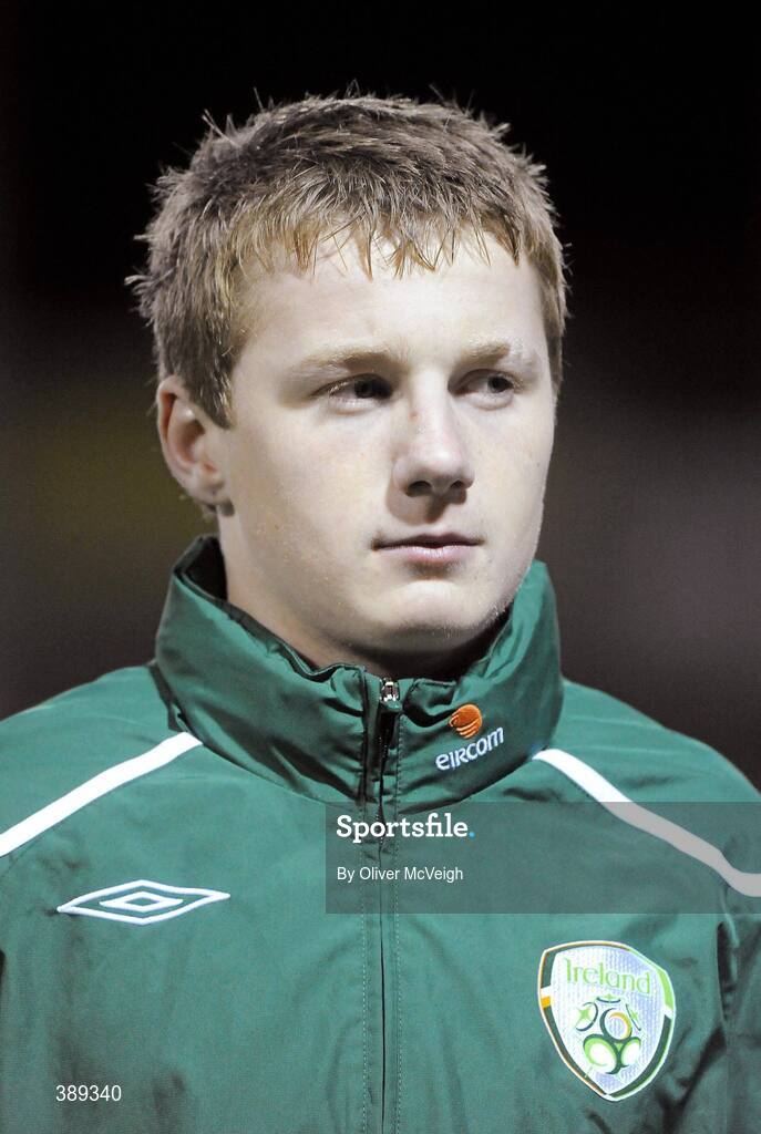 26 November 2009; Eoin Hyland, Republic of Ireland. U16 International Friendly, Republic of Ireland v Czech Republic, Kingspan Century Park, Monaghan. Picture credit: Oliver McVeigh / SPORTSFILE