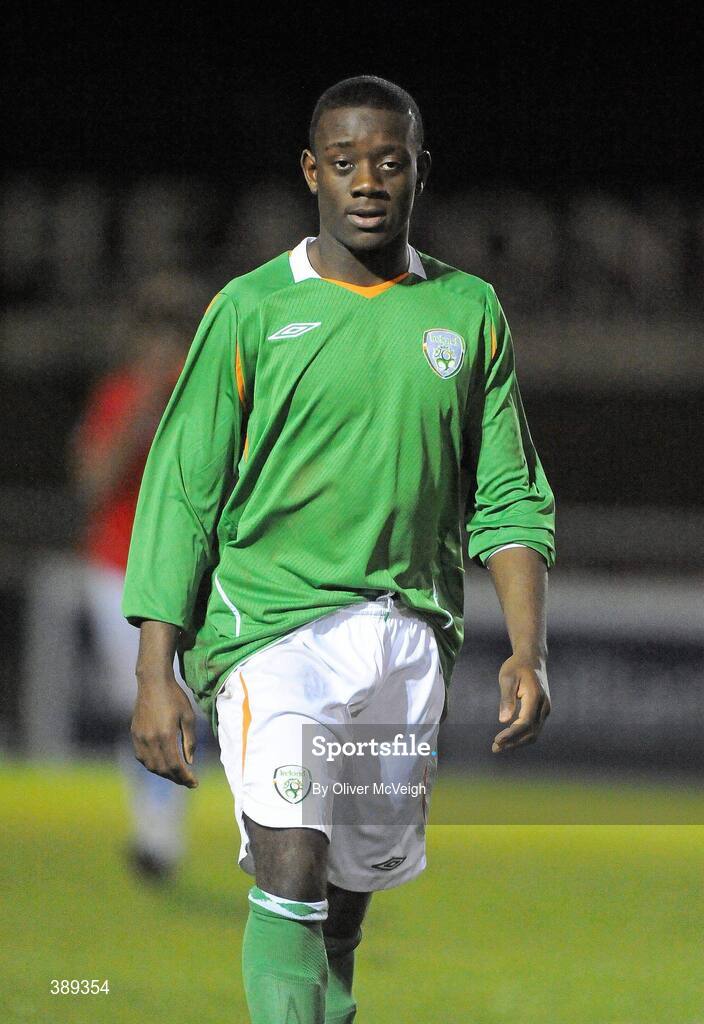 26 November 2009; Carel Tiofack, Republic of Ireland. U16 International Friendly, Republic of Ireland v Czech Republic, Kingspan Century Park, Monaghan. Picture credit: Oliver McVeigh / SPORTSFILE