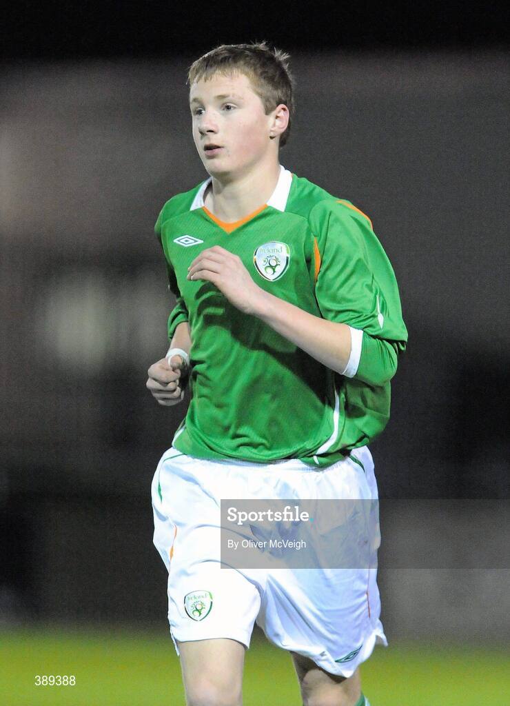 26 November 2009; Eoin Hyland, Republic of Ireland. U16 International Friendly, Republic of Ireland v Czech Republic, Kingspan Century Park, Monaghan. Picture credit: Oliver McVeigh / SPORTSFILE
