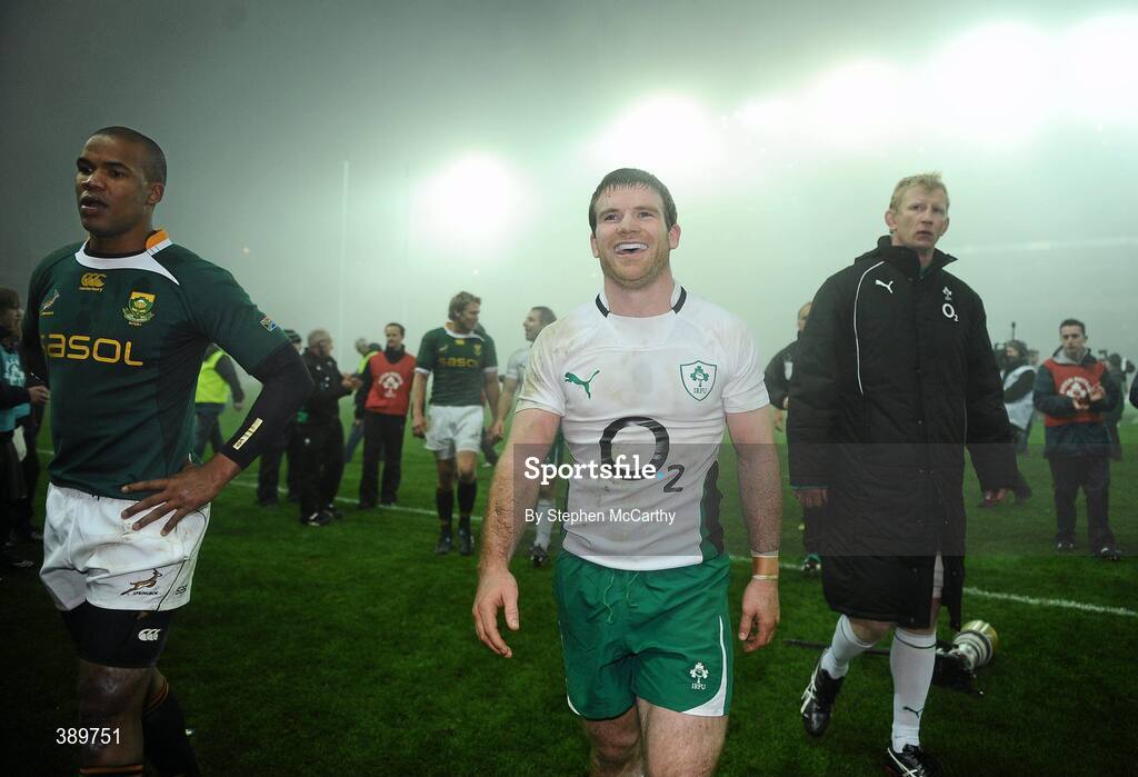 28 November 2009; Gordon D'Arcy, Ireland, after the match. Autumn International Guinness Series 2009, Ireland v South Africa, Croke Park, Dublin. Picture credit: Stephen McCarthy / SPORTSFILE