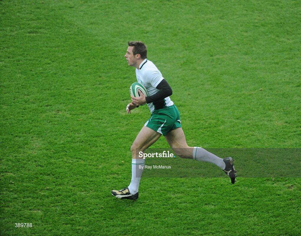 28 November 2009; Tommy Bowe, Ireland. Autumn International Guinness Series 2009, Ireland v South Africa, Croke Park, Dublin. Picture credit: Ray McManus / SPORTSFILE