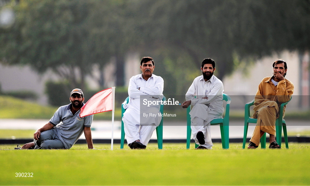 14 March 2009; The world game. Spectators at the Interprovincial Hurling final at Ghantoot Racing and Polo club in Abu Dhabi. Leinster beat Connacht by six points. Picture credit: Ray McManus / SPORTSFILE      This image may be reproduced free of charge when used in conjunction with a review of the book "A Season of Sundays 2009". All other usage © SPORTSFILE
