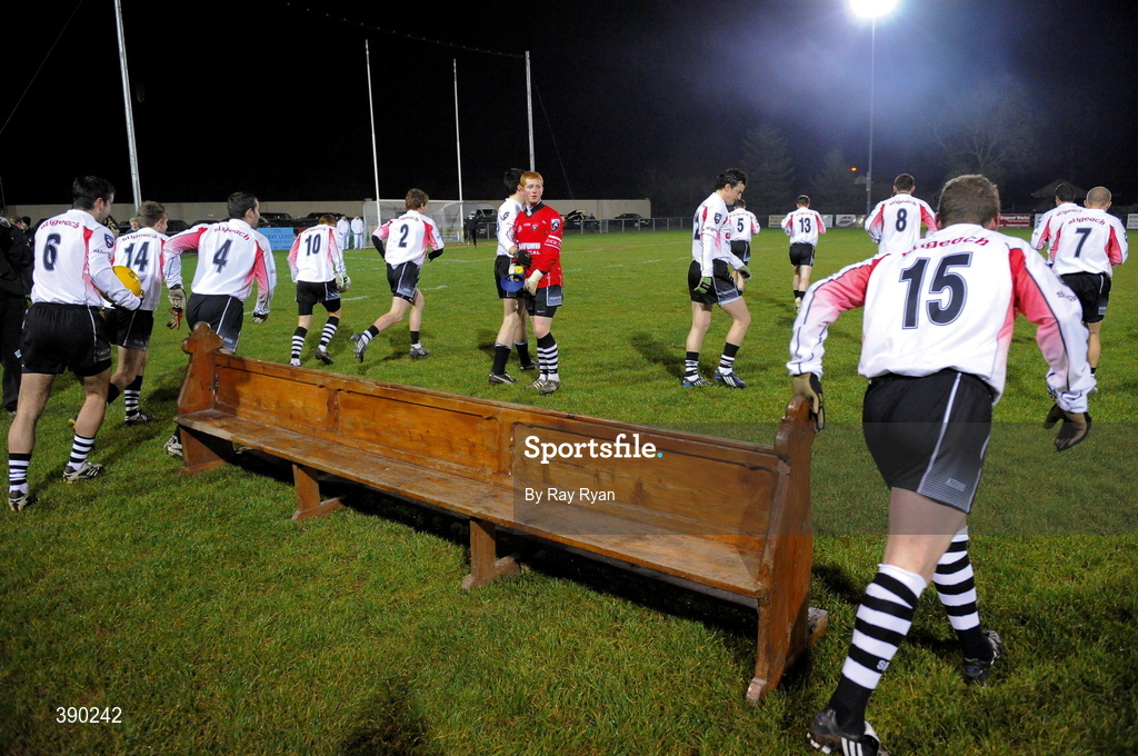 3 January 2009; Saints: The footballers of Sligo leave the church bench behind and head to do battle with Galway. Picture credit: Ray Ryan / SPORTSFILE   This image may be reproduced free of charge when used in conjunction with a review of the book "A Season of Sundays 2009". All other usage © SPORTSFILE