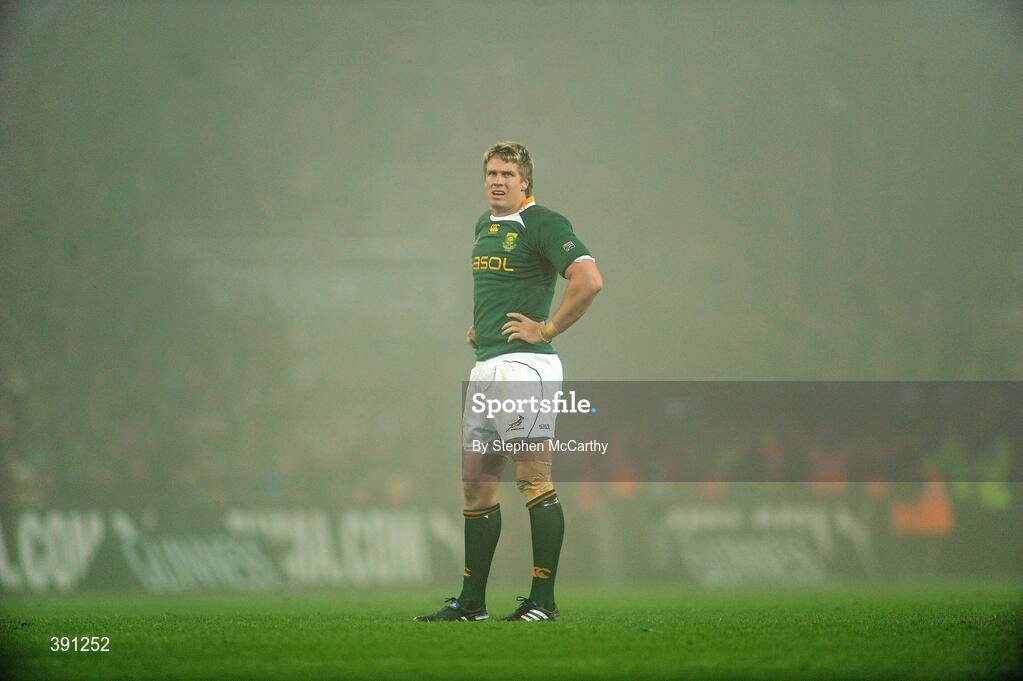 28 November 2009; Jean de Villiers, South Africa. Autumn International Guinness Series 2009, Ireland v South Africa, Croke Park, Dublin. Picture credit: Stephen McCarthy / SPORTSFILE