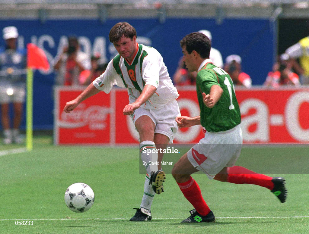 24 June 1994; Ray Houghton of Republic of Ireland during the FIFA World Cup 1994 Group E match between Mexico and Republic of Ireland at the Citrus Bowl in Orlando, Florida, USA. Photo by David Maher/Sportsfile