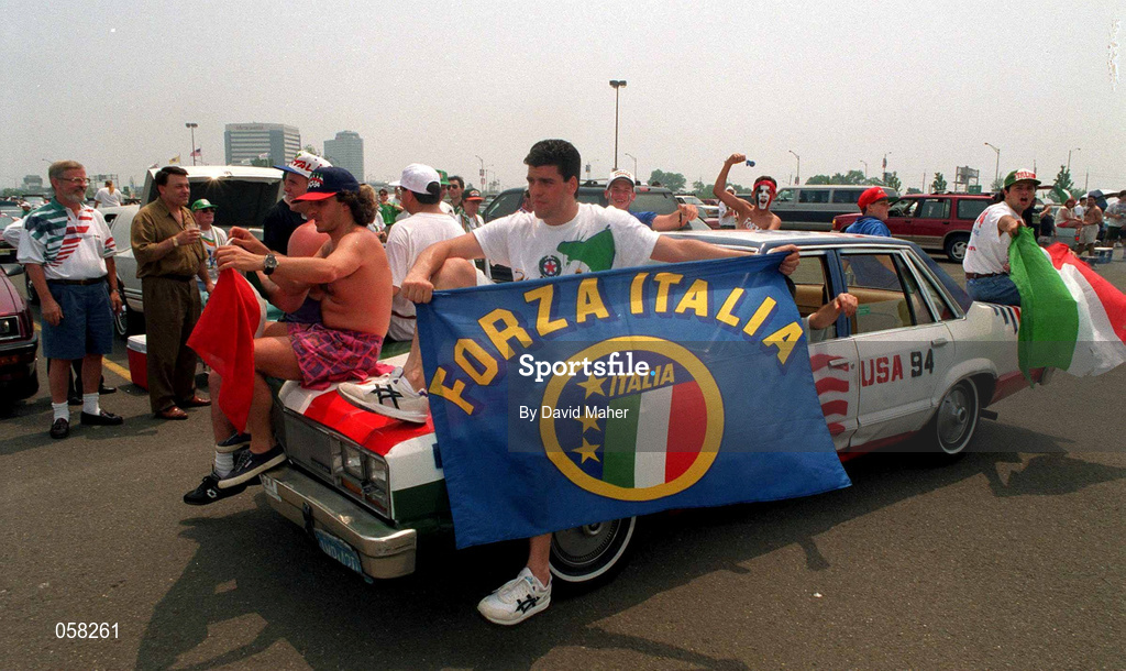24 June 1994; An Italian soccer fan before the FIFA World Cup 1994 Group E match between Mexico and Republic of Ireland at the Citrus Bowl in Orlando, Florida, USA. Photo by David Maher/Sportsfile