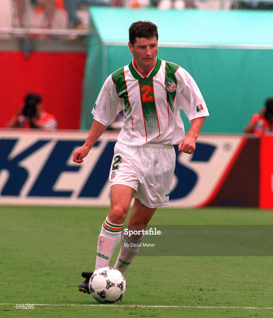 24 June 1994; Denis Irwin of Republic of Ireland during the FIFA World Cup 1994 Group E match between Mexico and Republic of Ireland at the Citrus Bowl in Orlando, Florida, USA. Photo by David Maher/Sportsfile