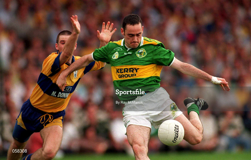 20 July 1997; Pa Laide of Kerry during the Bank of Ireland Munster Senior Football Championship Final match between Kerry and Clare at the Gaelic Grounds in Limerick. Photo by Ray McManus/Sportsfile