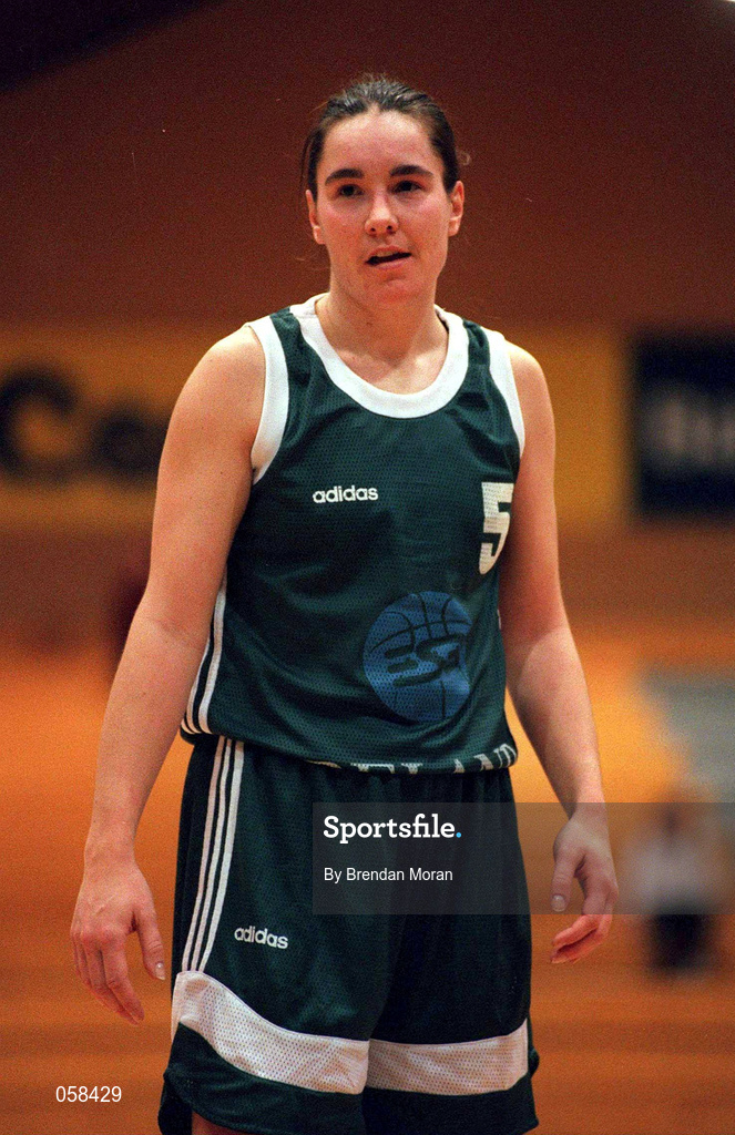 11 April 1998; Jillian Hayes of Ireland during the Four Nations International Basketball match between Ireland and England at the National Basketball Arena in Tallaght, Dublin. Photo by Brendan Moran/Sportsfile