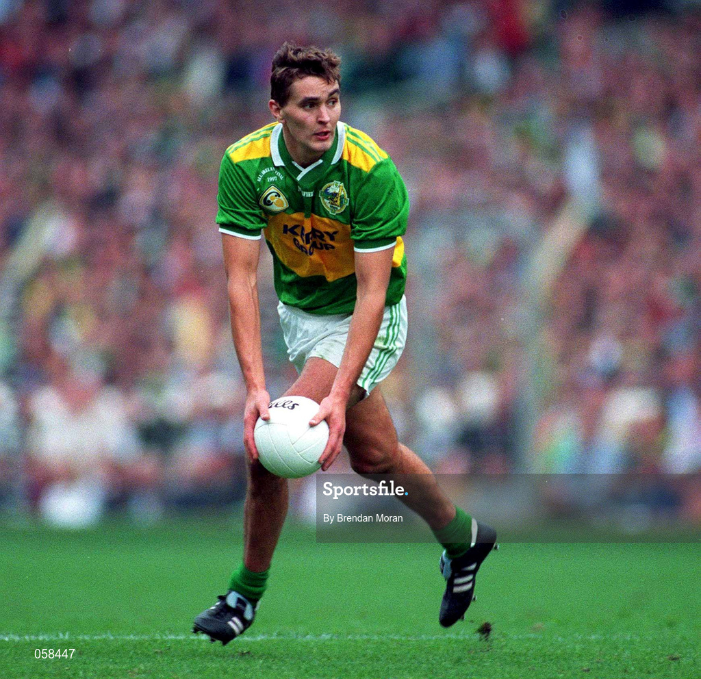 28 September 1997; Maurice Fitzgerald of Kerry during the Bank of Ireland All-Ireland Senior Football Championship Final between Kerry and Mayo at Croke Park in Dublin. Photo by Brendan Moran/Sportsfile