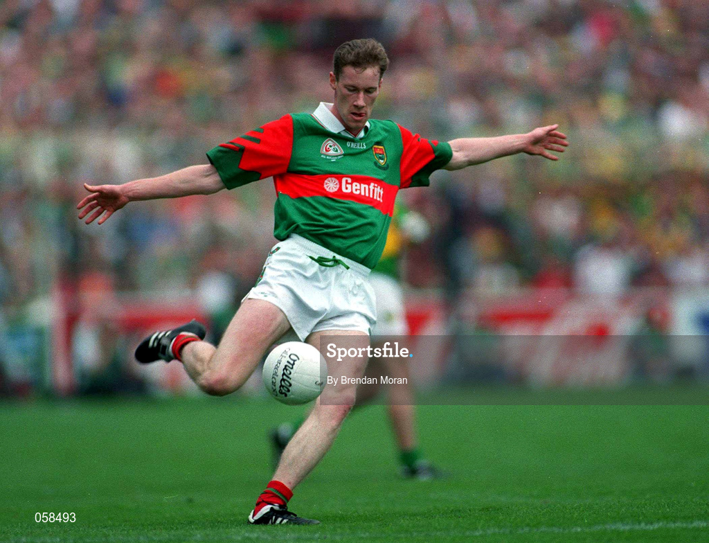 28 September 1997; James Nallen of Mayo during the Bank of Ireland All-Ireland Senior Football Championship Final between Kerry and Mayo at Croke Park in Dublin. Photo by Brendan Moran/Sportsfile