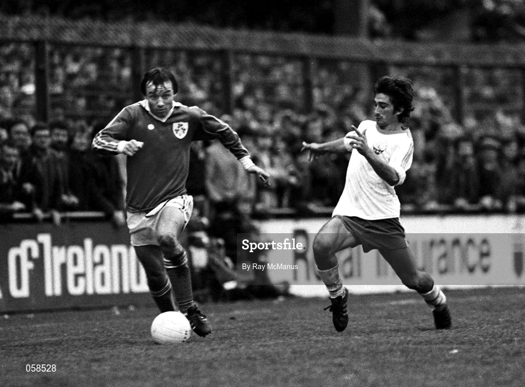 19 November 1980; Dave Langan of Republic of Ireland during the FIFA 1982 World Cup Qualifier Group 2 match between Republic of Ireland and Cyprus at Lansdowne Road in Dublin. Photo by Ray McManus/Sportsfile