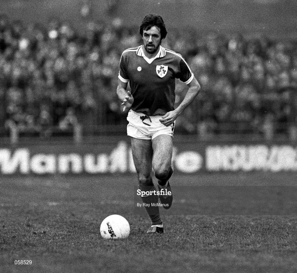 19 November 1980; Mark Lawrenson of Republic of Ireland during the FIFA 1982 World Cup Qualifier Group 2 match between Republic of Ireland and Cyprus at Lansdowne Road in Dublin. Photo by Ray McManus/Sportsfile
