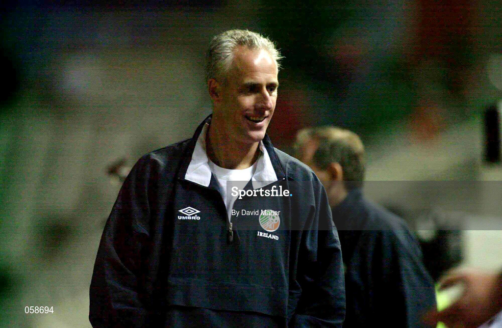 24 March 2001; Republic of Ireland manager Mick McCarthy after the 2002 FIFA World Cup Qualification Group 2 match between Cyprus and Republic of Ireland at GSP Stadium in Nicosia, Cyprus. Photo by David Maher/Sportsfile
