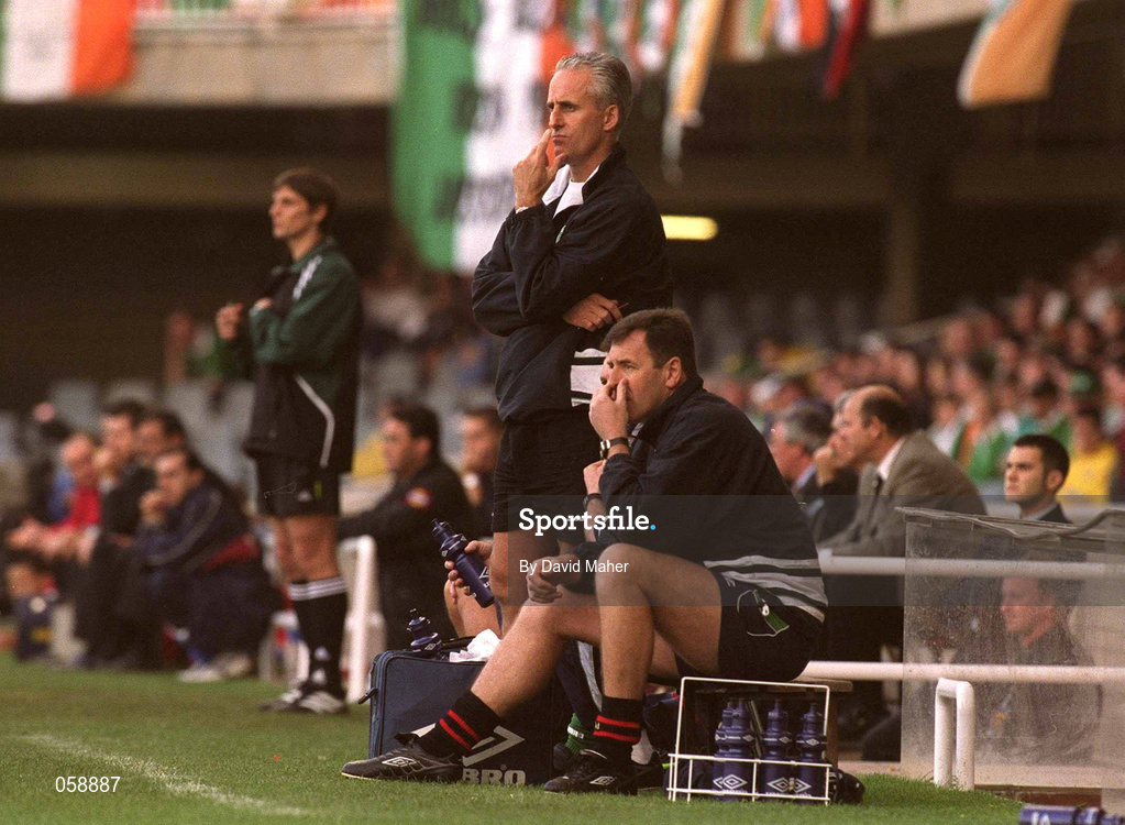 28 March 2001; Republic of Ireland manager Mick McCarthy during the 2002 FIFA World Cup Qualifier match between Andorra and Republic of Ireland at the Mini Estadi in Barcelona, Spain. Photo by David Maher/Sportsfile