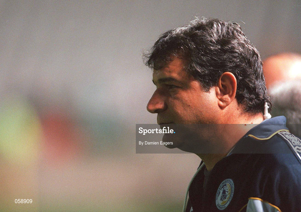24 March 2001; Cyprus manager Stavros Papadopoulos during the 2002 FIFA World Cup Qualification Group 2 match between Cyprus and Republic of Ireland at GSP Stadium in Nicosia, Cyprus. Photo by Damien Eagers/Sportsfile
