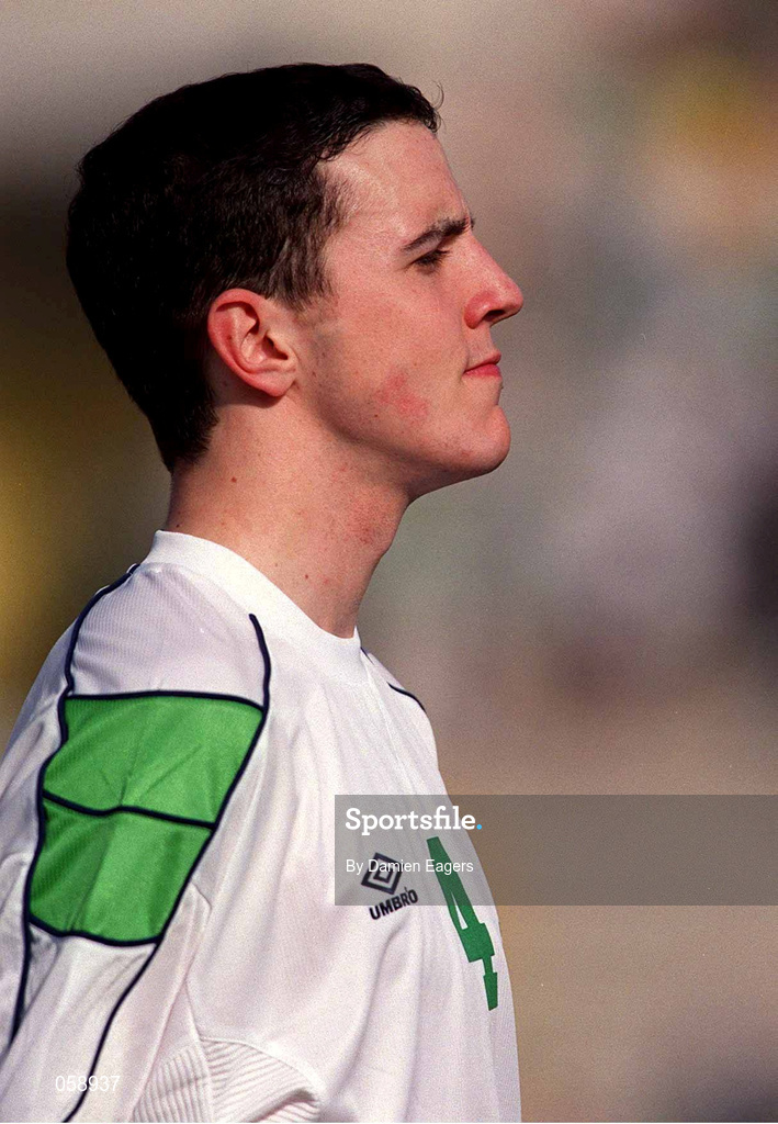 23 March 2001; John O'Shea of Republic of Ireland before the UEFA European U21 Championship Qualification Group 2 game between Cyprus and Republic of Ireland at the GSZ Stadium in Larnaca, Cyprus. Photo by Damien Eagers/Sportsfile