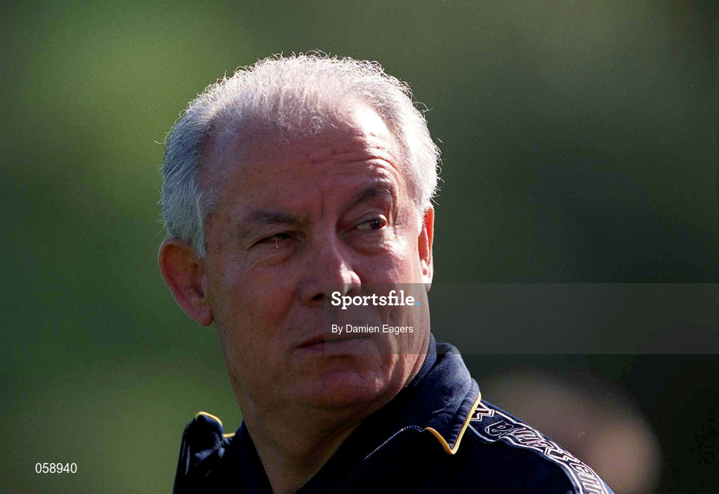 23 March 2001; Cyprus manager Takis Charalampous during the UEFA European U21 Championship Qualification Group 2 game between Cyprus and Republic of Ireland at the GSZ Stadium in Larnaca, Cyprus. Photo by Damien Eagers/Sportsfile