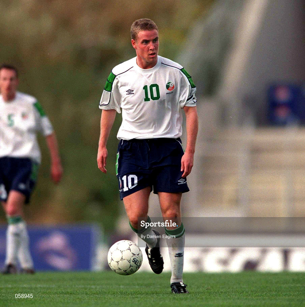 23 March 2001; Barry Quinn of Republic of Ireland during the UEFA European U21 Championship Qualification Group 2 game between Cyprus and Republic of Ireland at the GSZ Stadium in Larnaca, Cyprus. Photo by Damien Eagers/Sportsfile