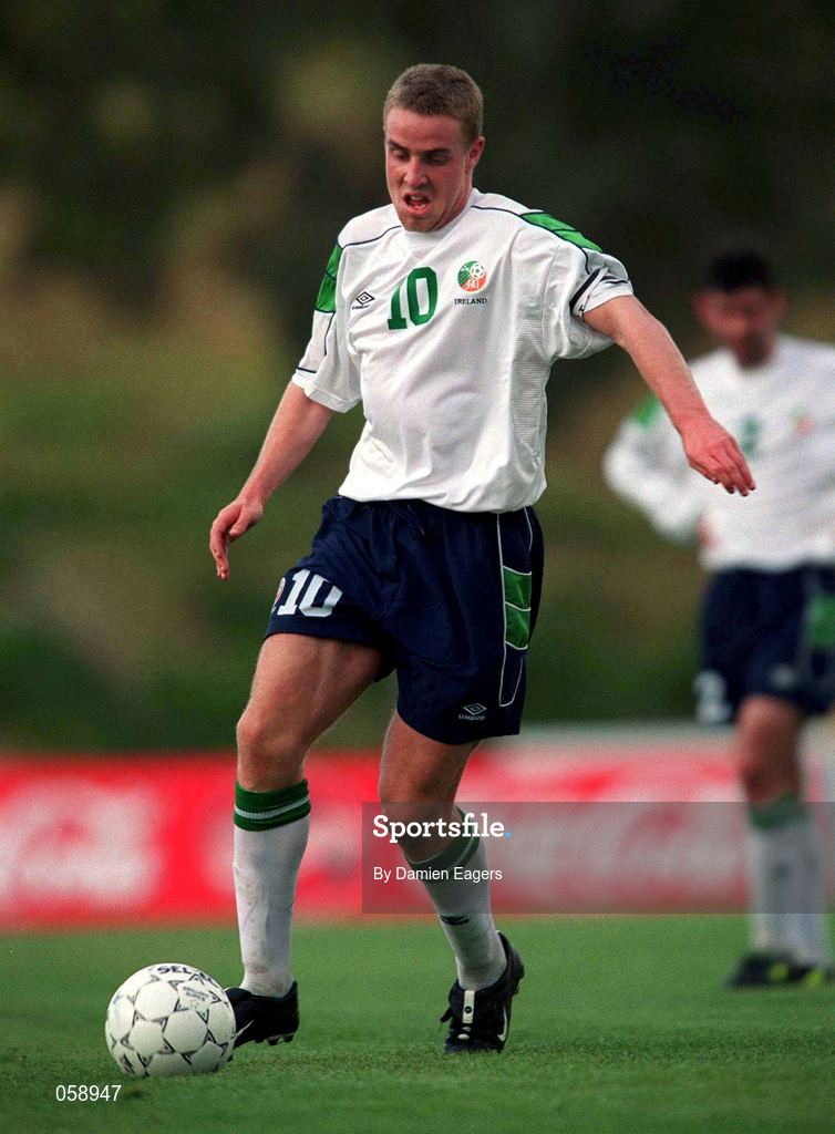 23 March 2001; Barry Quinn of Republic of Ireland during the UEFA European U21 Championship Qualification Group 2 game between Cyprus and Republic of Ireland at the GSZ Stadium in Larnaca, Cyprus. Photo by Damien Eagers/Sportsfile