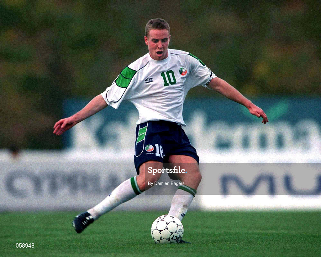 23 March 2001; Barry Quinn of Republic of Ireland during the UEFA European U21 Championship Qualification Group 2 game between Cyprus and Republic of Ireland at the GSZ Stadium in Larnaca, Cyprus. Photo by Damien Eagers/Sportsfile