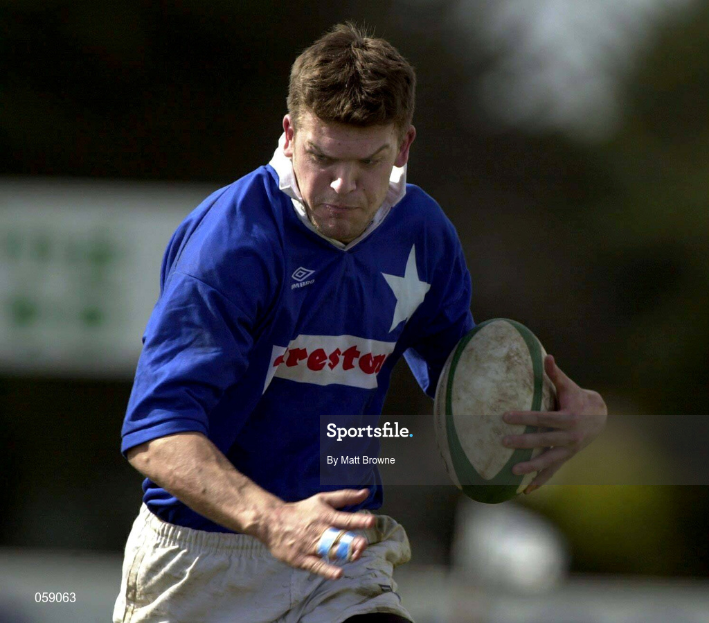 31 March 2001; John McWeeney of St Mary's College during the AIB All-Ireland League Division 1 match between Cork Constitution RFC and St Mary's RFC at Temple Hill in Cork. Photo by Matt Browne/Sportsfile