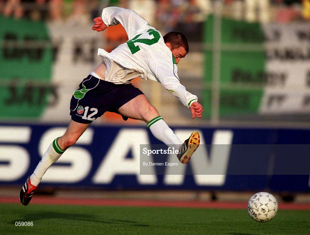 23 March 2001; Alan Quinn of Republic of Ireland during the UEFA European U21 Championship Qualification Group 2 game between Cyprus and Republic of Ireland at the GSZ Stadium in Larnaca, Cyprus. Photo by Damien Eagers/Sportsfile
