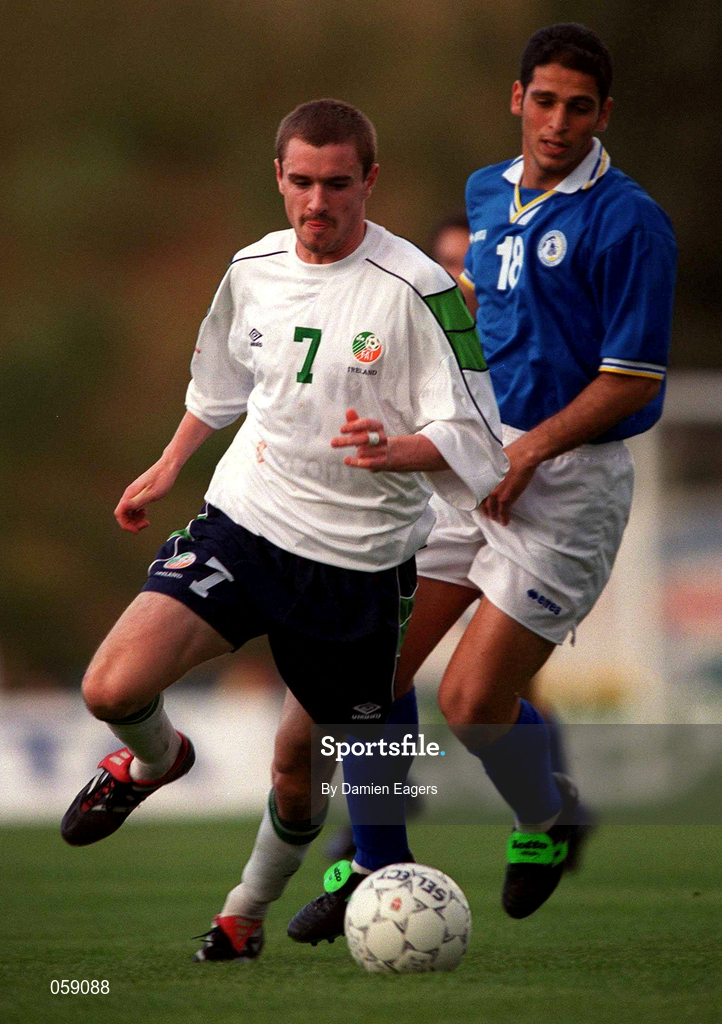 23 March 2001; Colin Healy of Republic of Ireland during the UEFA European U21 Championship Qualification Group 2 game between Cyprus and Republic of Ireland at the GSZ Stadium in Larnaca, Cyprus. Photo by Damien Eagers/Sportsfile