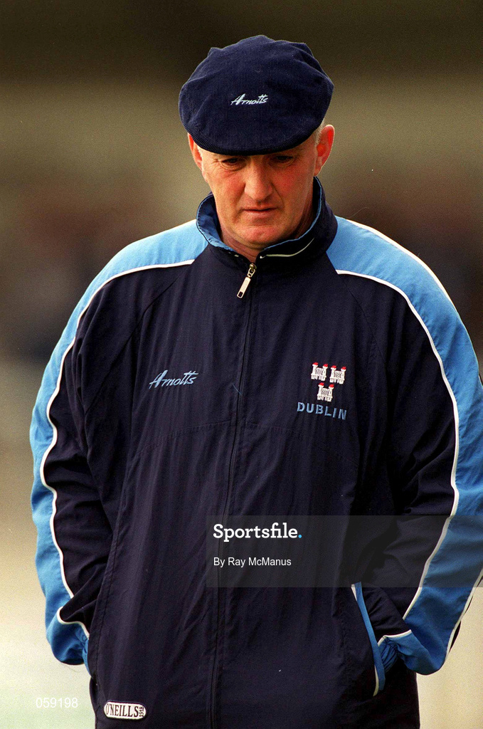 1 April 2001; Dublin manager Kevin Fennelly during the Allianz National Hurling League Division 1A match between Dublin and Clare at Parnell Park in Dublin. Photo by Ray McManus/Sportsfile