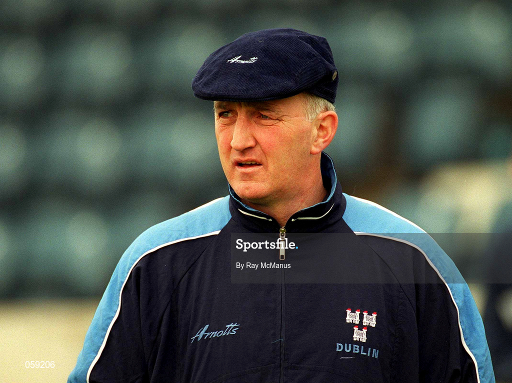 1 April 2001; Dublin manager Kevin Fennelly during the Allianz National Hurling League Division 1A match between Dublin and Clare at Parnell Park in Dublin. Photo by Ray McManus/Sportsfile