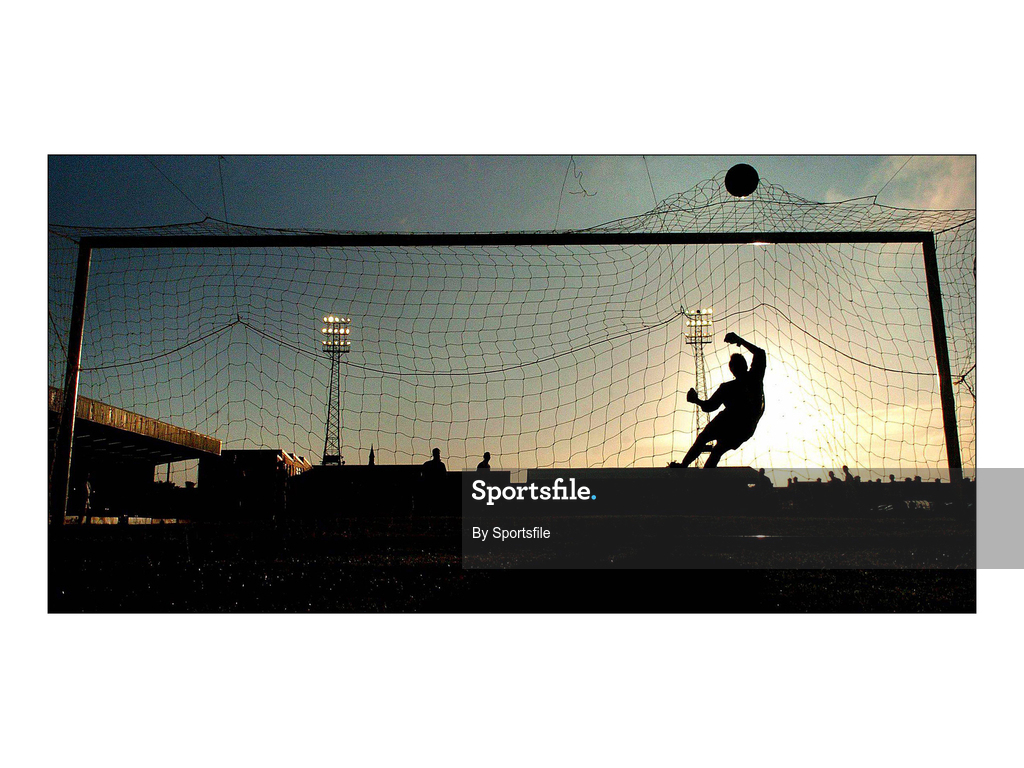 12 June 2009; Mayfield United goalkeeper Peter Cuthbert fails to stop Jason Byrne's free kick to score Bohemians' 4th goal. FAI Ford Cup Third Round, Bohemians v Mayfield United, Dalymount Park, Dublin. Photo by Sportsfile