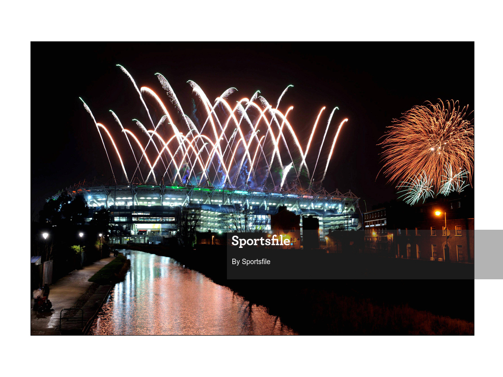 31 January 2009; A general view of the fireworks over Croke Park during activities which mark the start of the 125th Anniversary Celebrations of the founding of the GAA in 1884. Dublin v Tyrone, Allianz GAA National Football League, Division 1, Round 1, Croke Park, Dublin. Photo by Sportsfile