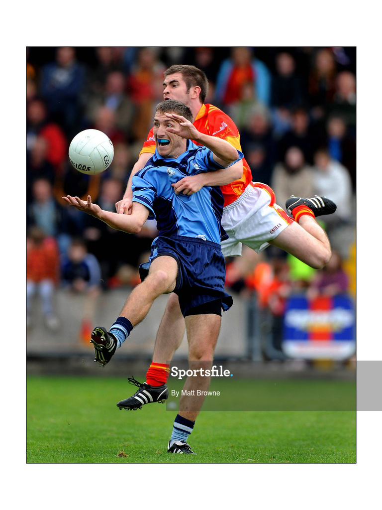 4 October 2009; Redmond Barry, St Anne's, in action against Stephen Collins, Horeswood. Wexford County Senior Football Final, Horeswood v St Anne's, Wexford Park, Wexford. Picture credit: Matt Browne / SPORTSFILE