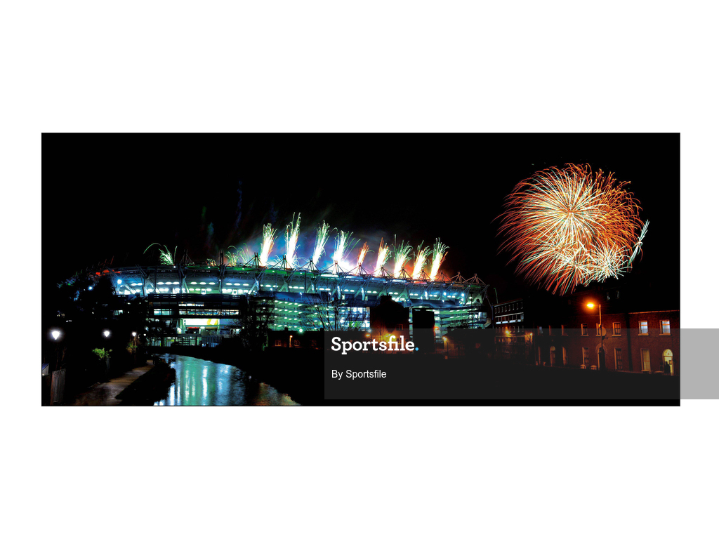 31 January 2009; A general view of the fireworks over Croke Park during activities which mark the start of the 125th Anniversary Celebrations of the founding of the GAA in 1884. Dublin v Tyrone, Allianz GAA National Football League, Division 1, Round 1, Croke Park, Dublin. Photo by Sportsfile