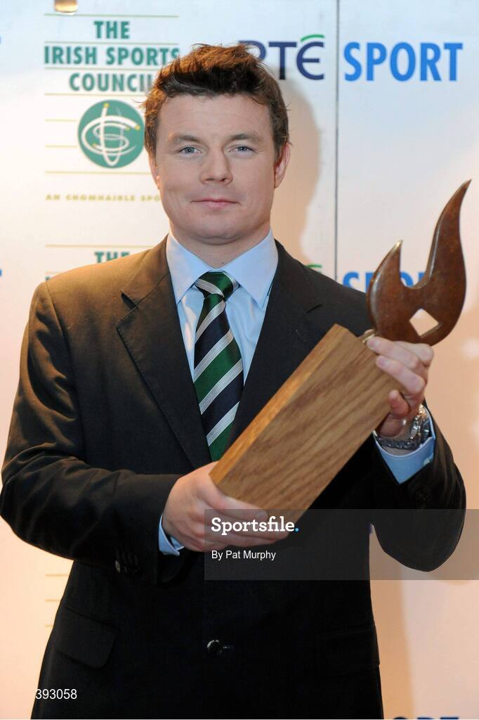 20 December 2009; Brian O'Driscoll who won the RTE Sports Personality of the Year award at the RTÉ Sports Awards. RTÉ Sports Awards 2009 in association with the Irish Sports Council, RTÉ Television, Donnybrook, Dublin 4. Picture credit: Pat Murphy / SPORTSFILE