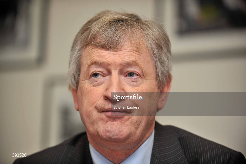 7 January 2010; MARC Sports has just announced the launch of a novel “Scrappage Scheme” for Hurling Helmets, due to be rolled out nationwide over the coming weeks. Details of the scheme were outlined at a press conference in GAA Headquarters, Croke Park, where the company also unveiled current All-Star, Joe Canning as its newest brand ambassador. In addition, MARC Sports' chosen children's charity, Make-A-Wish, Ireland, will receive a donation for every Helmet that is scrapped. At the press conference is Ard Stiúrthoir Lúthchleas Gael Paraic Duffy. Croke Park, Dublin. Picture credit: Brian Lawless / SPORTSFILE