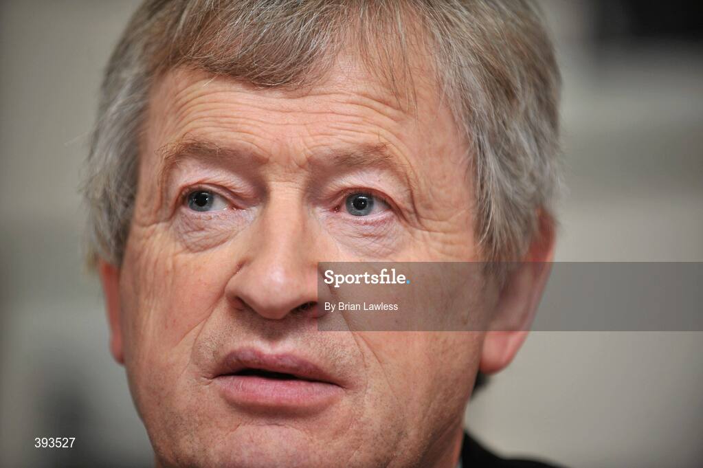 7 January 2010; MARC Sports has just announced the launch of a novel “Scrappage Scheme” for Hurling Helmets, due to be rolled out nationwide over the coming weeks. Details of the scheme were outlined at a press conference in GAA Headquarters, Croke Park, where the company also unveiled current All-Star, Joe Canning as its newest brand ambassador. In addition, MARC Sports' chosen children's charity, Make-A-Wish, Ireland, will receive a donation for every Helmet that is scrapped. At the press conference is Ard Stiúrthoir Lúthchleas Gael Paraic Duffy. Croke Park, Dublin. Picture credit: Brian Lawless / SPORTSFILE