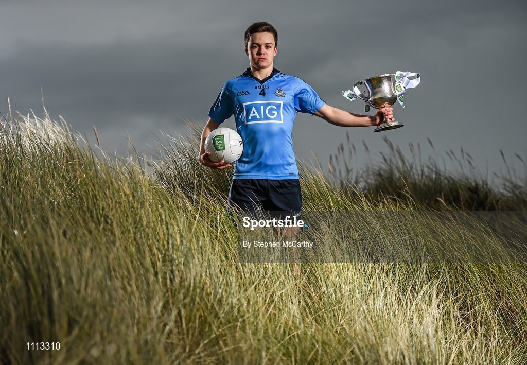 16 February 2016; In attendance at the launch of the 2016 EirGrid GAA Football U21 All-Ireland Championship launch today is Dublin U21 footballer Eoin Murchan. Dollymount Strand, Dublin. Picture credit: Stephen McCarthy / SPORTSFILE