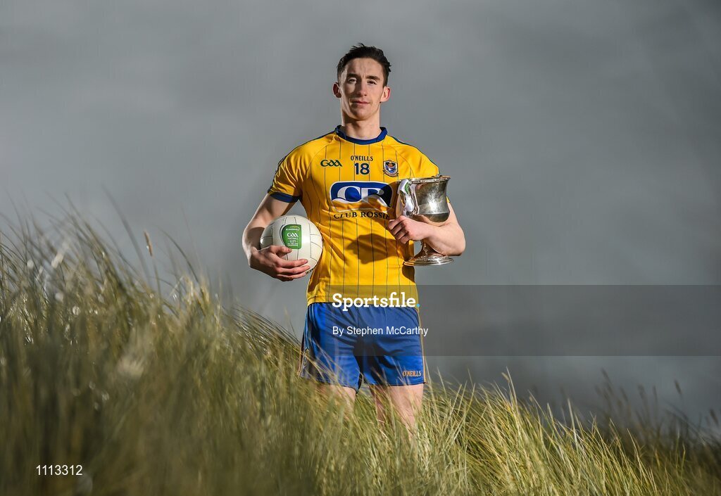 16 February 2016; In attendance at the launch of the 2016 EirGrid GAA Football U21 All-Ireland Championship launch today is U21 Roscommon footballer Cathal Compton. Dollymount Strand, Dublin. Picture credit: Stephen McCarthy / SPORTSFILE